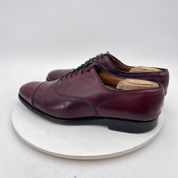 Allen Edmonds Park Avenue Men Size 9.5B Brown Leather Cap Toe Oxford Dress Shoes - Picture 6 of 14